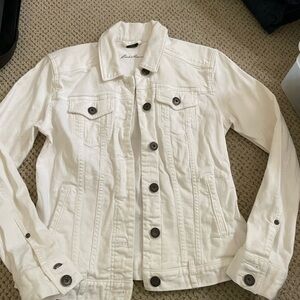 White jean jacket